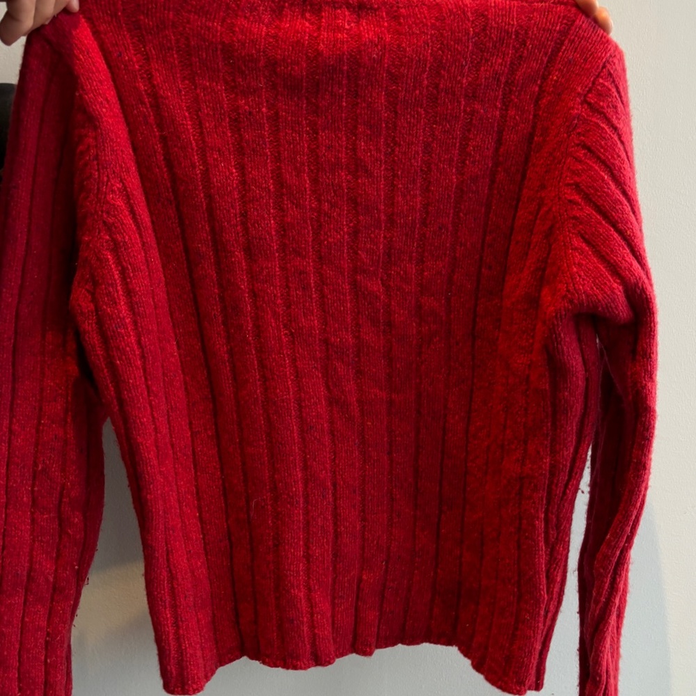 Attitude Red Ribbed Sweater - Picture 4 of 4